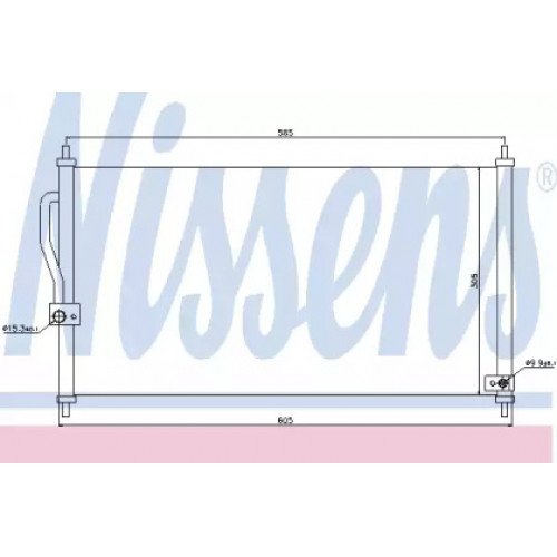 Радиатор кондиционера AS00054596 на HONDA CRV 1997-2001