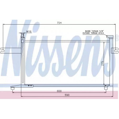 Радіатор кондиціонера AS00054134 на NISSAN MICRA (K11) 1992-2002
