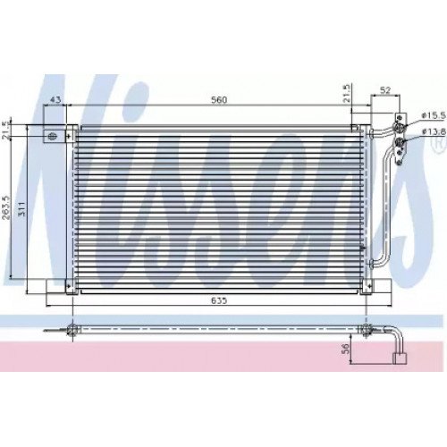 Радиатор кондиционера AS00054822 на BMW X3 (E83) 2003-2010