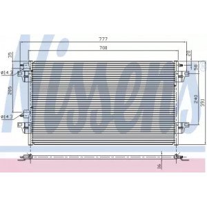 Радіатор кондиціонера AS07308704 на RENAULT LAGUNA 2001-2007