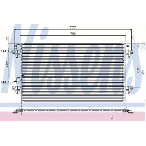 Радиатор кондиционера AS07308704 на RENAULT LAGUNA 2001-2007