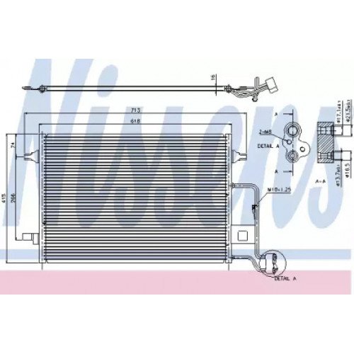 Радіатор кондиціонера AS00053821 на VOLKSWAGEN PASSAT (B5) 1997-2005