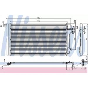 Радіатор кондиціонера AS00059744 на VOLKSWAGEN T5 2003-2009