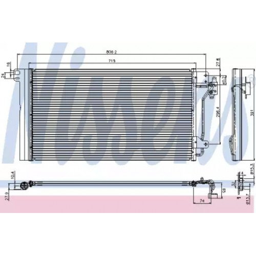 Радіатор кондиціонера AS00059744 на VOLKSWAGEN T5 2003-2009