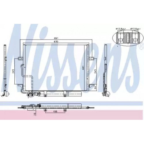 Радиатор кондиционера AS00060040 на MERCEDES 211 (E-CLASS) 2002-2006