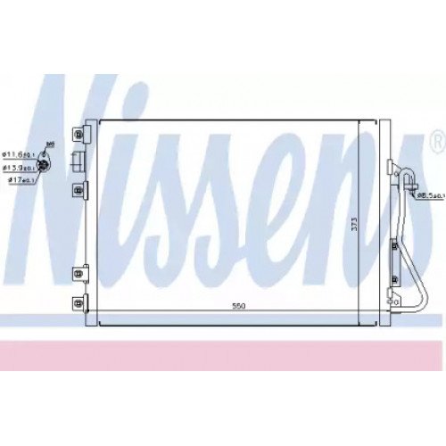 Радіатор кондиціонера AS00053912 на NISSAN KUBISTAR 2003-2009