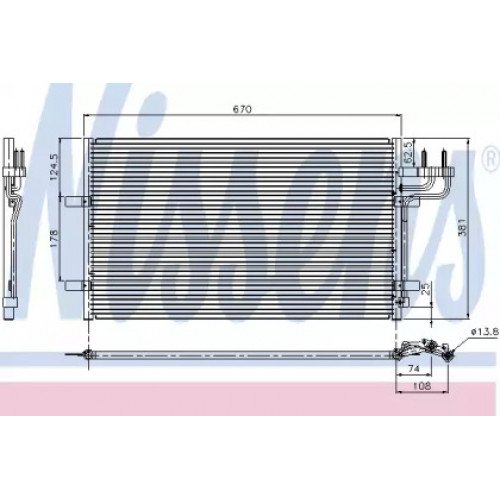 Радиатор кондиционера AS07320144 на FORD FOCUS 2011-2014