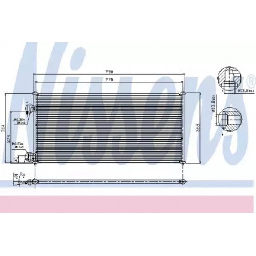 Радіатор кондиціонера AS00054563 на FORD TRANSIT CONNECT / TOURNEO 2010-2013