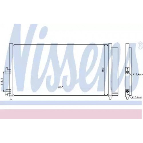 Радіатор кондиціонера AS00054655 на FIAT DOBLO 2000-2004