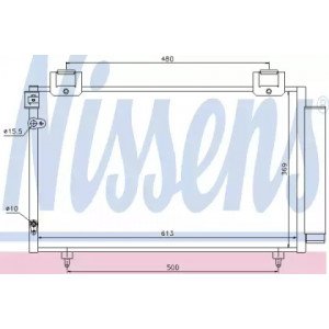 Радіатор кондиціонера AS07333172 на TOYOTA AVENSIS 2003-2008