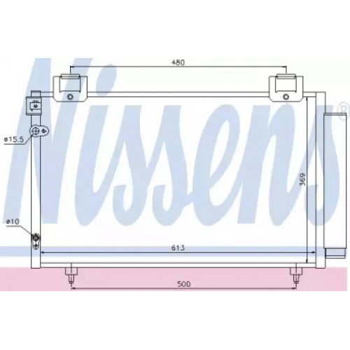 Радіатор кондиціонера AS07333172 на TOYOTA AVENSIS 2003-2008