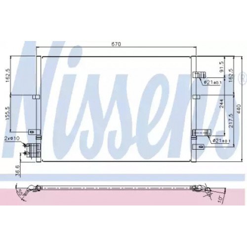 Радіатор кондиціонера AS07326642 на FORD MONDEO 2004-2007