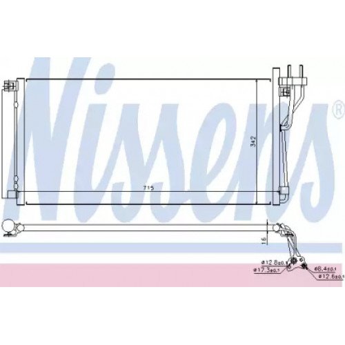 Радіатор кондиціонера AS00054405 на HYUNDAI SONATA (NF) 2008-2010