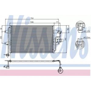 Радиатор кондиционера AS00053724 на SEAT TOLEDO 1996-1999