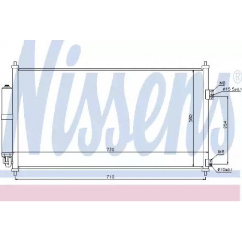 Радиатор кондиционера AS00054197 на NISSAN X-TRAIL (T30) 2001-2007