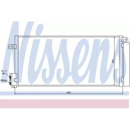 Радіатор кондиціонера AS00054690 на FIAT GRANDE PUNTO 2005-2013