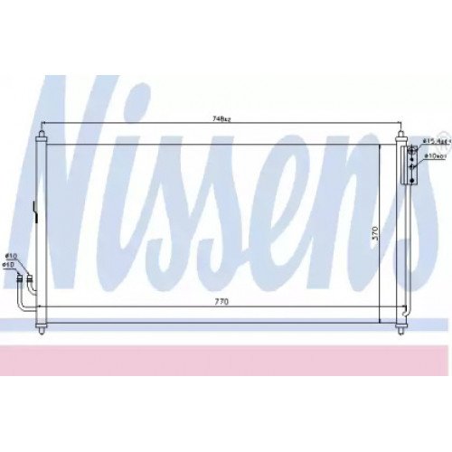 Радиатор кондиционера AS00054151 на NISSAN MURANO (Z50) 2003-2008