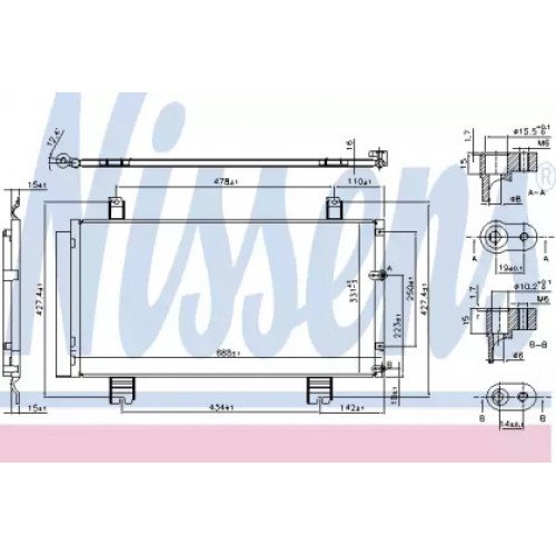 Радиатор кондиционера AS00054330 на LEXUS IS 2005-2013