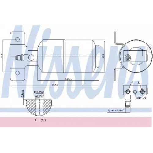 Осушитель кондиционера AS00053714 на VOLKSWAGEN SHARAN 2001-2010