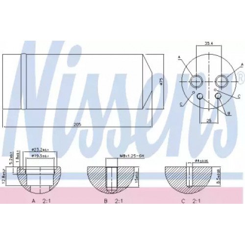 Осушувач кондиціонера AS07329120 на AUDI A4 (B6) 2001-2004