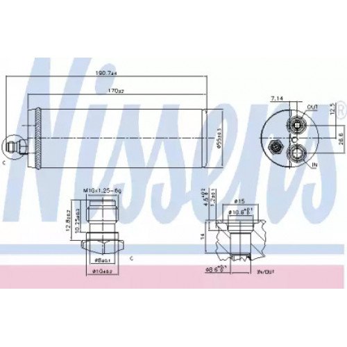 Осушувач кондиціонера AS00054073 на OPEL CORSA C 2004-2007