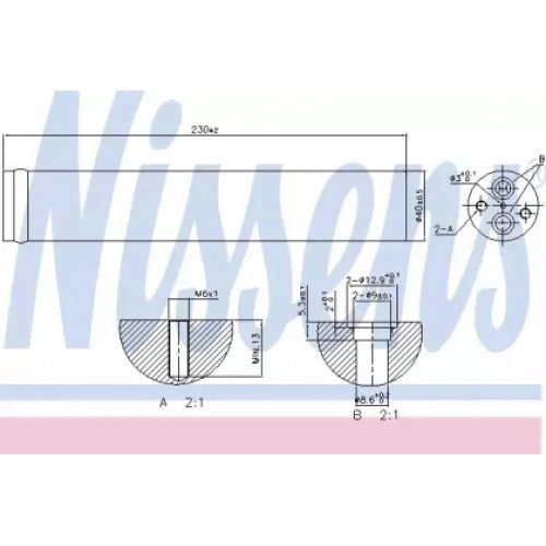 Осушувач кондиціонера AS00054103 на MITSUBISHI LANCER IX (CS) 2004-2008