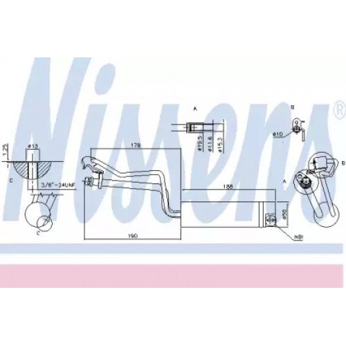 Осушитель кондиционера AS00054187 на NISSAN QASHQAI 2006-2009
