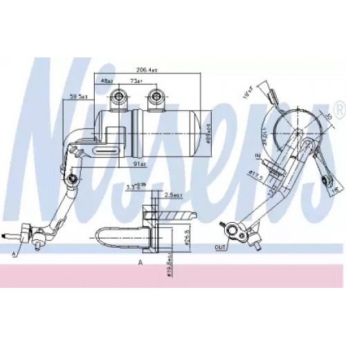 Осушитель кондиционера AS00054483 на FORD KUGA 2008-2012