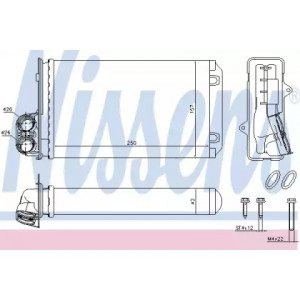 Радиатор печки AS00059885 на PEUGEOT 406 1995-2003