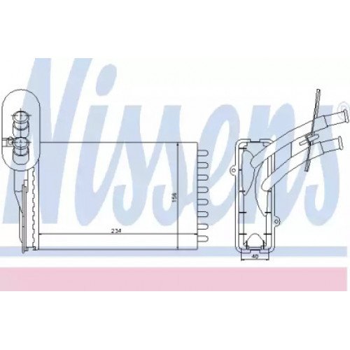 Радиатор печки AS00053664 на VOLKSWAGEN CADDY I 1995-2004
