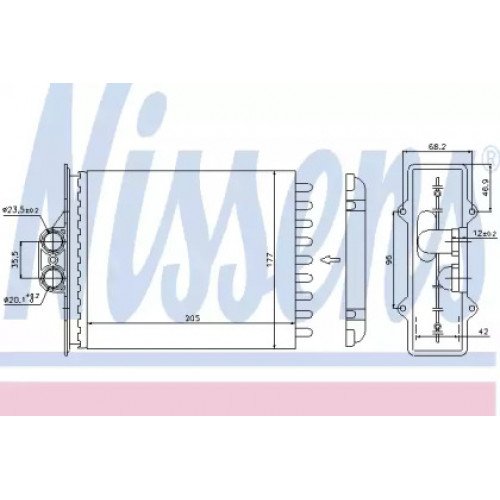 Радиатор печки AS07312631 на OPEL VECTRA B 1999-2002
