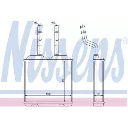 Радиатор печки AS00054272 на OPEL COMBO 1993-2000