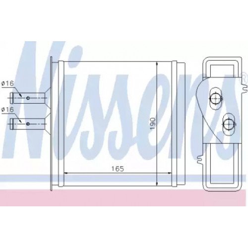Радиатор печки AS07313190 на FIAT PUNTO II 1999-2003
