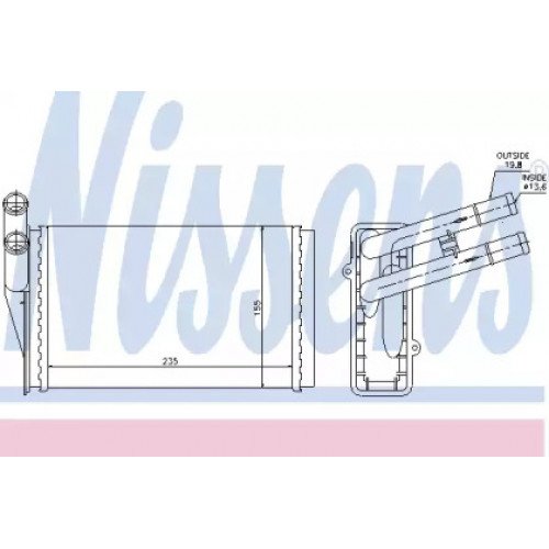 Радиатор печки AS00053811 на SKODA SUPERB (3U) 2002-2008