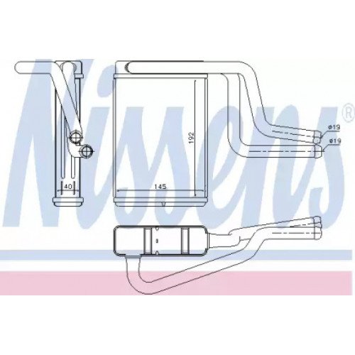 Радиатор печки AS00054486 на FORD MONDEO 1997-2000