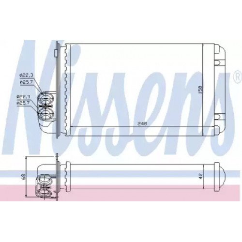 Радиатор печки AS07340007 на PEUGEOT 406 1995-2003