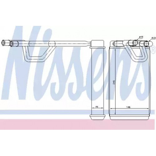 Радиатор печки AS07297240 на NISSAN MURANO (Z50) 2003-2008