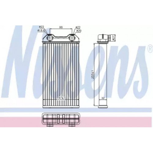 Радіатор печі AS00053885 на RENAULT TRAFIC 2002-2007