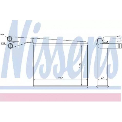 Радіатор печі AS00060053 на MERCEDES SPRINTER 2000-2006