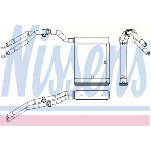 Радиатор печки AS00054508 на FORD S-MAX 2006-2014