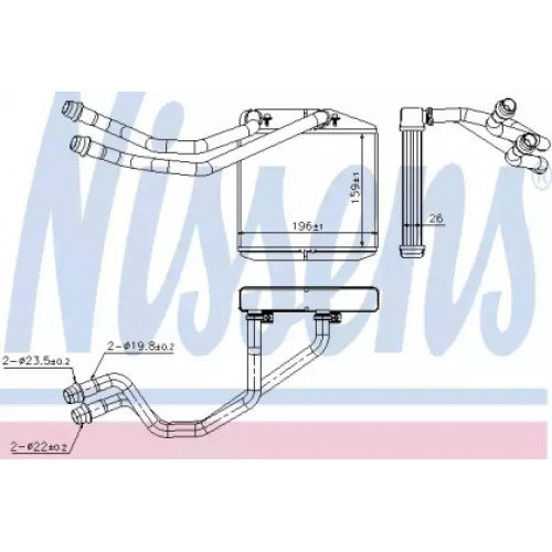 Радіатор печі AS00054682 на FIAT LINEA 2007-2015