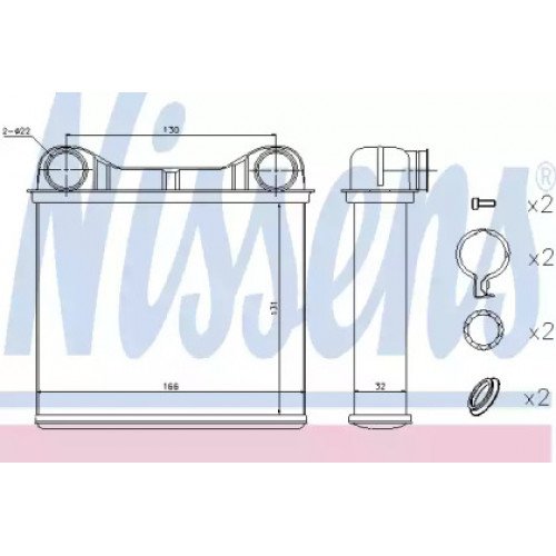 Радіатор печі AS07342440 на MERCEDES 164 (GL-CLASS) SUV 2006-2012