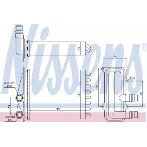 Радіатор печі (задній) AS07315151 на RENAULT TRAFIC 2002-2007