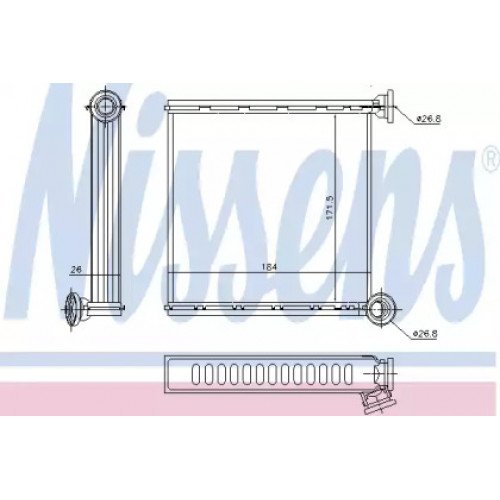 Радиатор печки AS00053591 на VOLKSWAGEN GOLF VII 2013-2017