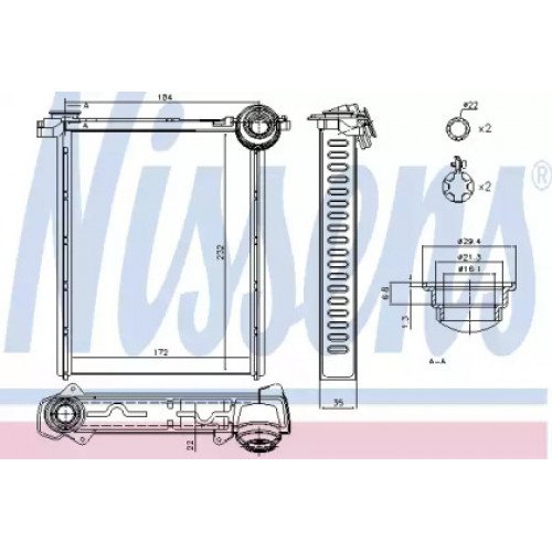 Радіатор печі AS00054033 на PEUGEOT 308 2008-2011