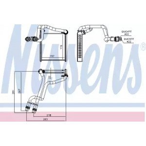 Радіатор печі AS00053718 на VOLKSWAGEN JETTA III 2006-2010