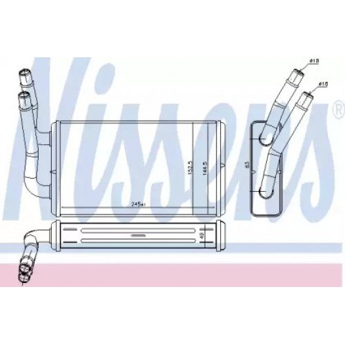 Радіатор печі AS07334844 на FORD TRANSIT CONNECT / TOURNEO 2002-2009