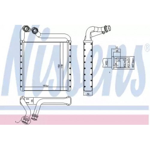 Радіатор печі AS00059761 на VOLKSWAGEN PASSAT EUR (B7) 2011-2015