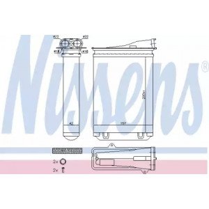 Радиатор печки AS07328308 на PEUGEOT 208 2012-2019