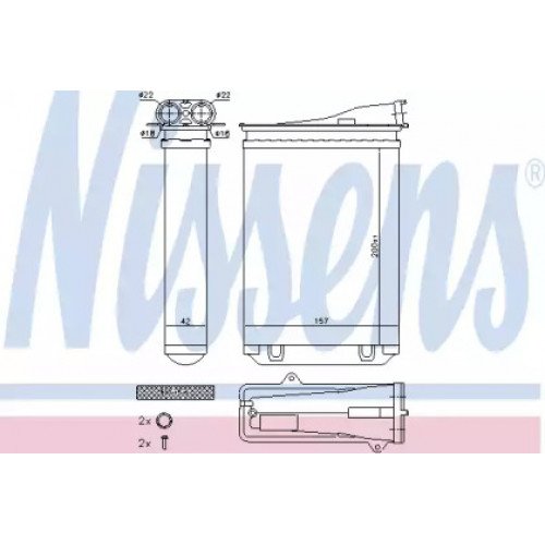 Радиатор печки AS07328308 на PEUGEOT 208 2012-2019